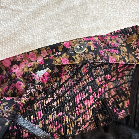 VTG Karen Stevens Slip Dress Babydoll Black Floral romantic fairy Milkmaid Sz10 - Picture 12 of 13